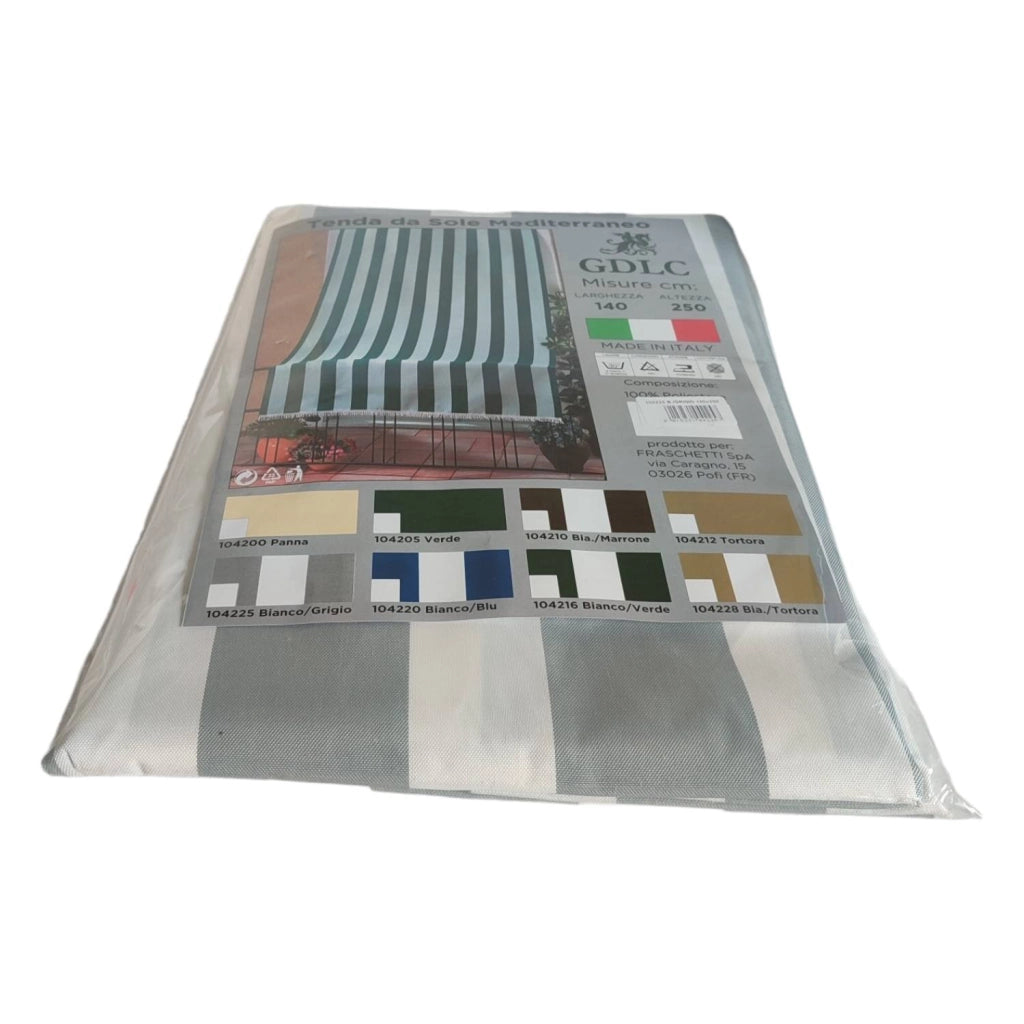 TENDA SOLE BIANCO/GRIGIO 140X250 CM