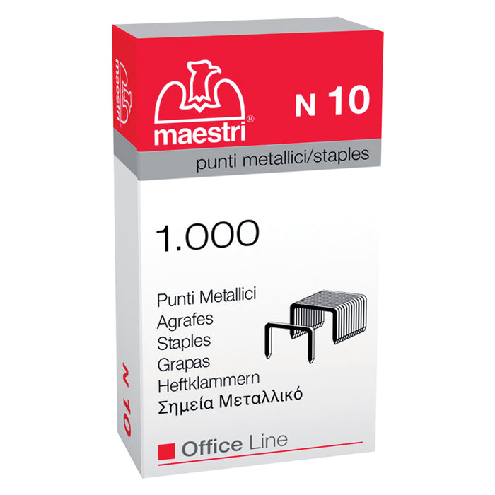 PUNTI PER FISSATRICE 'MINI' mod. N10 cf. 1000 pz- 10 confezione  - ROMEO MAESTRI