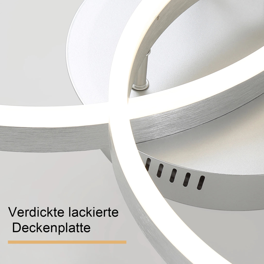 ZMH Lampada da soffitto plafoniera LED moderna 59 cm dimmerabile telecomando oro 46W