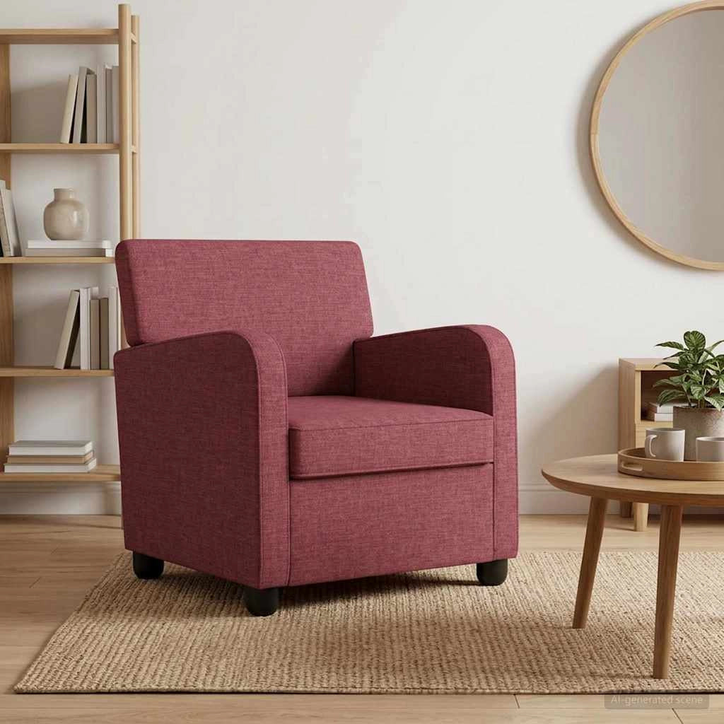 Poltrona Rosso Vino Tessuto 42043396