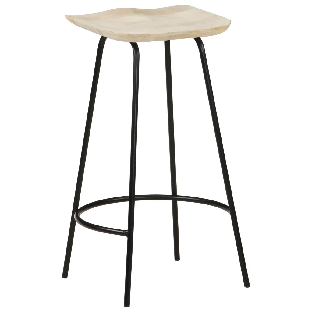 Sgabelli da Bar 4 pz in Legno Massello di Mango cod mxl 75369