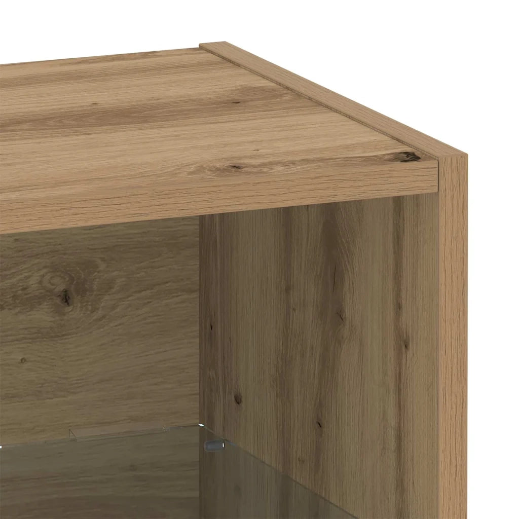 Mensola galleggiante con luce LED Marrone 40 x 28,5 x 40 cm 863092
