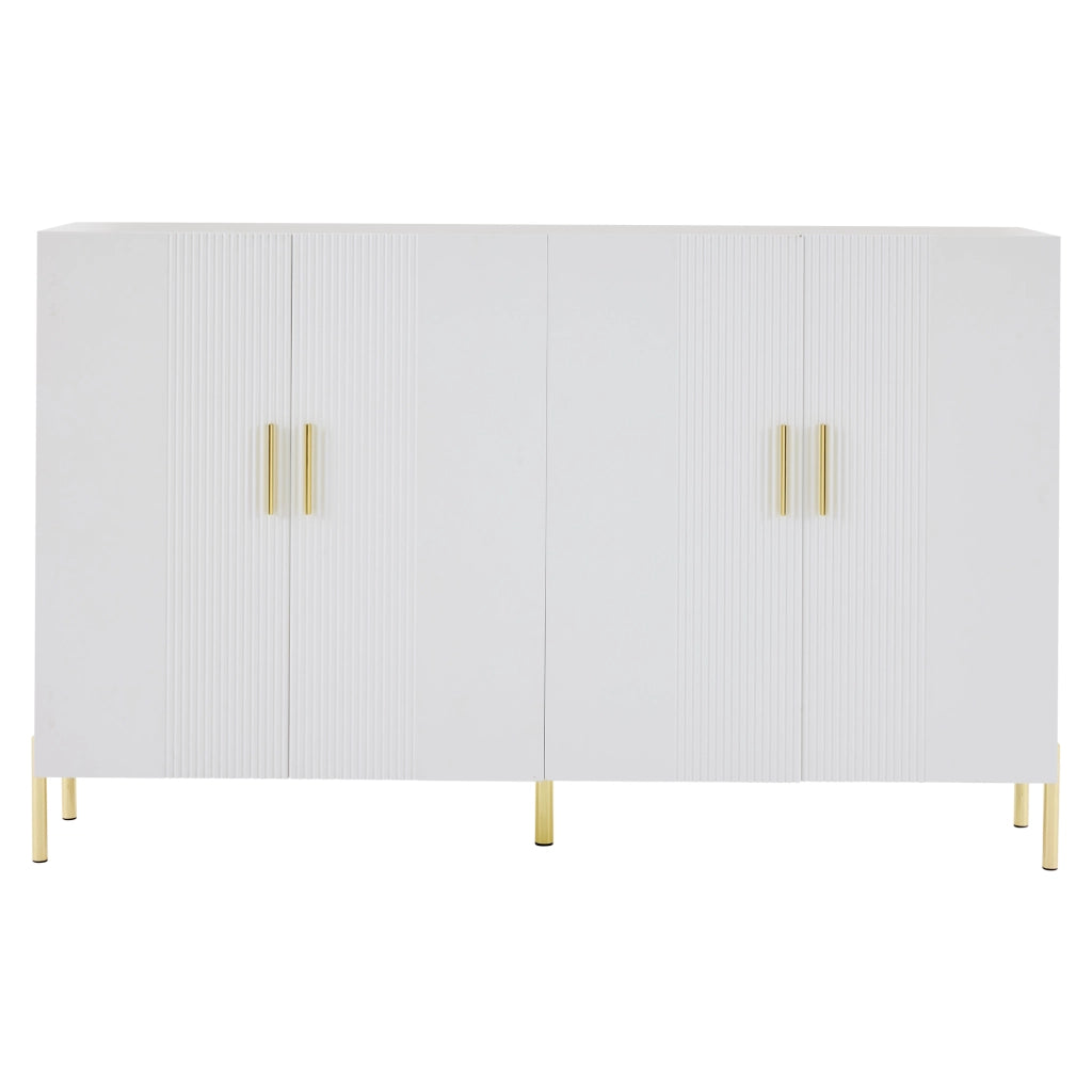 Armadio Multiuso Bianco Opaco con Ante e Ripiani ¨C Xylo ¨C 160x35x100 cm