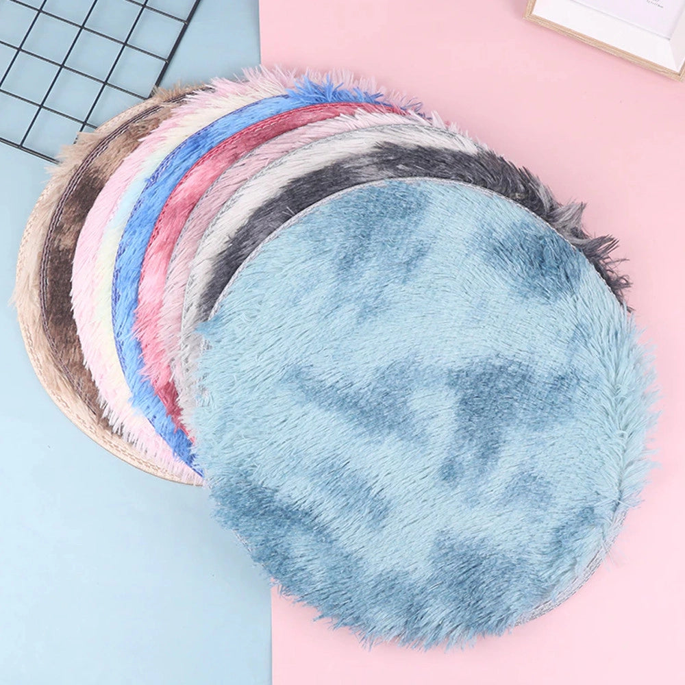 Trade Shop - Tappeto Cute Pelliccia Fluffy Vari Colori Living Stanza Da Letto Salone 90x90 Cm -