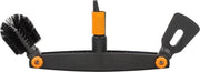 Dakgoot pulitore con pennello e raschiatore regolabili individualmente - 45 cm di larghezza - nero/arancione - 1001414 - qualità professionale