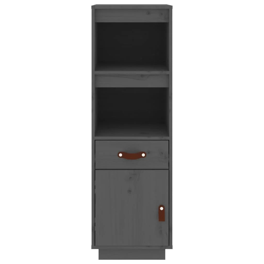Buffet credenza cassettiera armadio mobile contenitore organizer cucina soggiorno salotto alto 34 x 40 x 108,5 cm legno di pino massiccio grigio 02_0034223