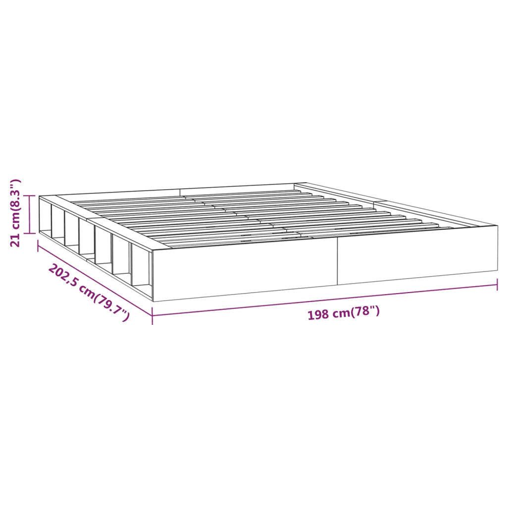 Giroletto Bianco 180x200 cm Super King in Legno Massello 820662