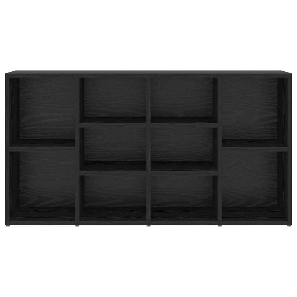 vidaXL Panca per scarpe con lo scaffale Rovere nero 103 x 30 x 54.5 cm