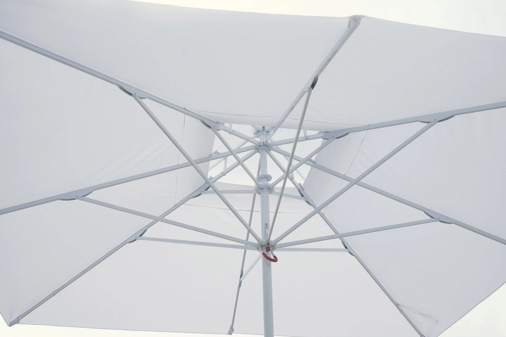 Ombrellone da Giardino 3x3 m Palo Ø60 mm Telo in Polietilene Bianco