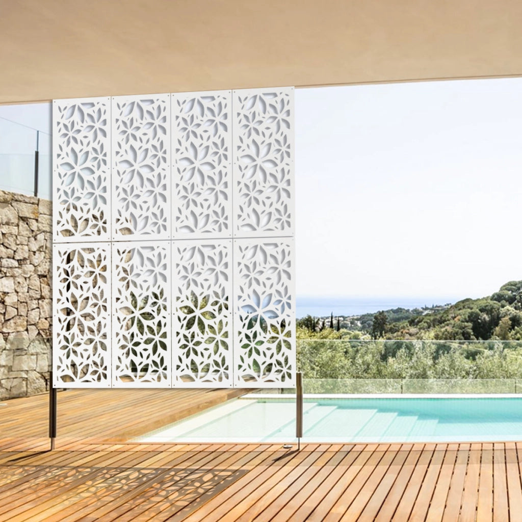 VENUS - Pannello in PVC traforato - Parasole Misura: 50x150 cm, Colore: bianco