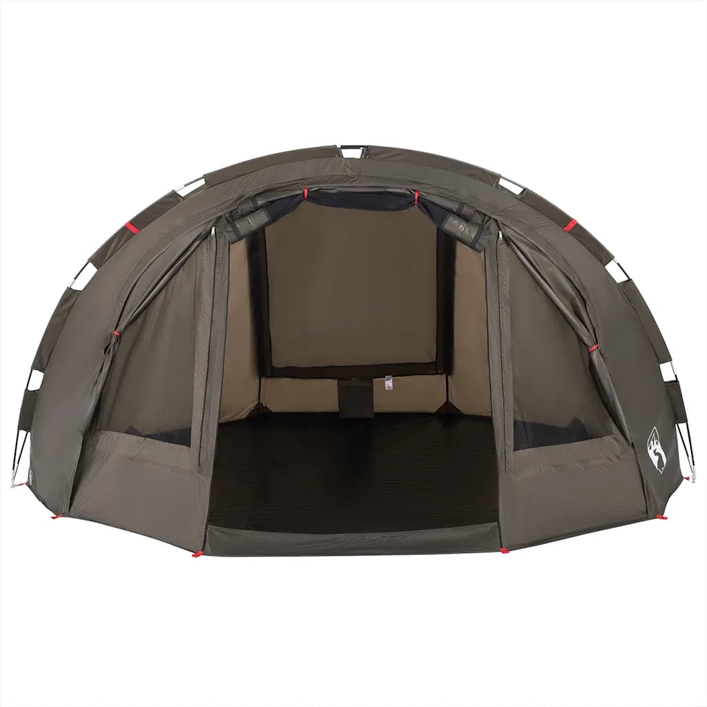 Tenda da Pesca per 4 Persone-Tenda da campeggio Marrone Impermeabile 554659