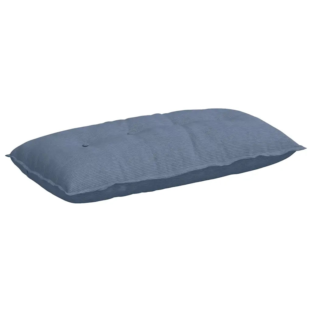 Cuscino per Schiena Blu 100 x 50 cm Tessuto in Cords 42014782
