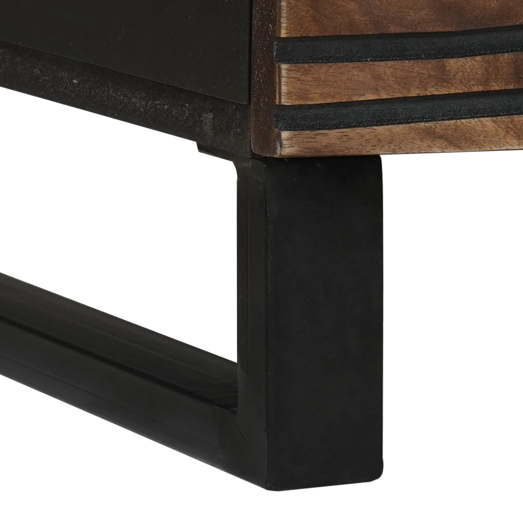 Tavolino da CaffÃ¨ 80x50x40 cm Legno massello e legno ingegnerizzato