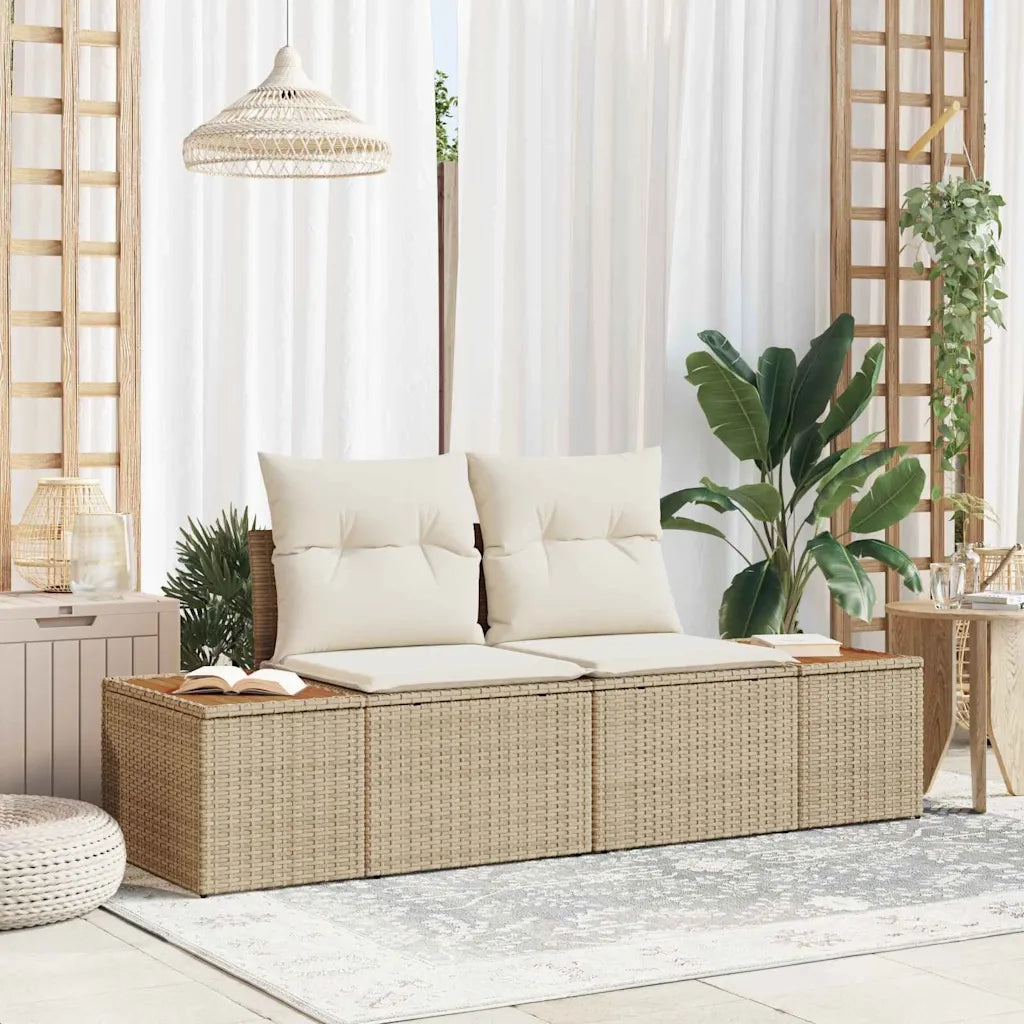 Divano da giardino-Sofa da Giardino-Divano da esterno Beige 184 x 62 x 85cm polyrattan 592455