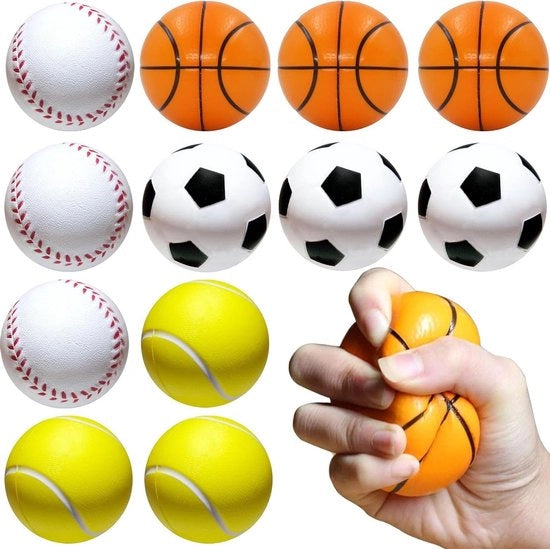 Set di palloni sportivi mini - 12 pezzi di palloni di schiuma morbidi per festa di calcio - bambini e adulti