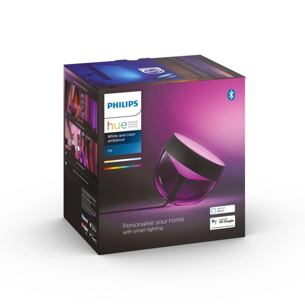 Philips Hue White and Color ambiance IRIS Lampada Smart da Tavolo Nera