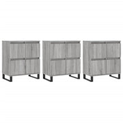 Buffet credenza cassettiera armadio mobile contenitore organizer per cucina soggiorno salotti 3 pezzi legno ingegnerizzato Sonoma grigio 02_0037175