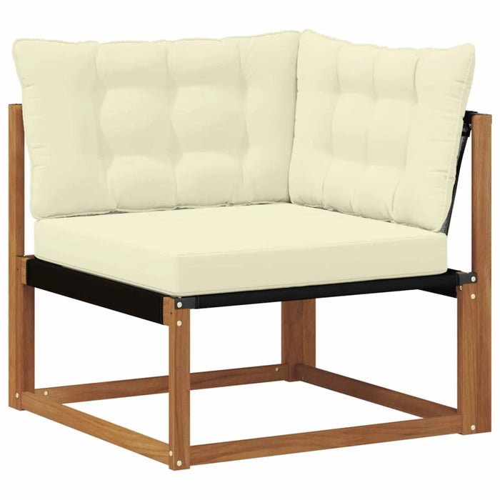 Set di divani da esterno con cuscino 6 pcs Naturale e Crema 3369633