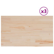 Piani Tavolo | Superficie Tavolo | Piano Scrivania 3 pz 80x47x1,7 cm Rettangolare Legno Massello Pino