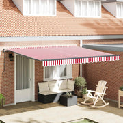 Tenda Retrattile Rosso e Bianco 400 × 350 cm 3330757