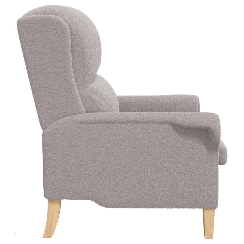 poltrona Grigio chiaro Tessuto Sherpa morbido 42009851