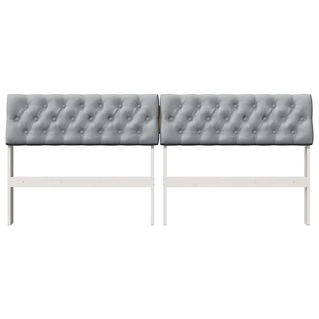 Testiera imbottita Grigio chiaro 180 cm Pino massello 879163