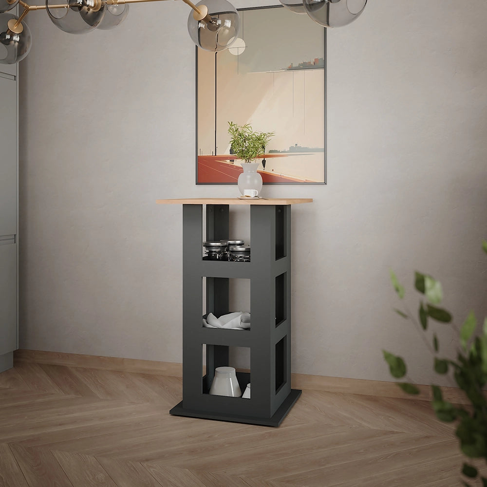 Vicco Tavolo da bar Quercia dorata/antracite 65 x 65 cm