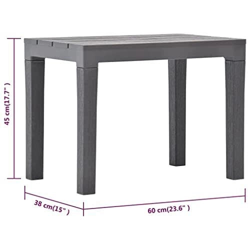 Progarden 8009271090743 Papua Set da Giardino con Tavolo e 2 Panche in Polipropilene Resistente agli Agenti Atmosferici e ai Raghi UV colore Bianco