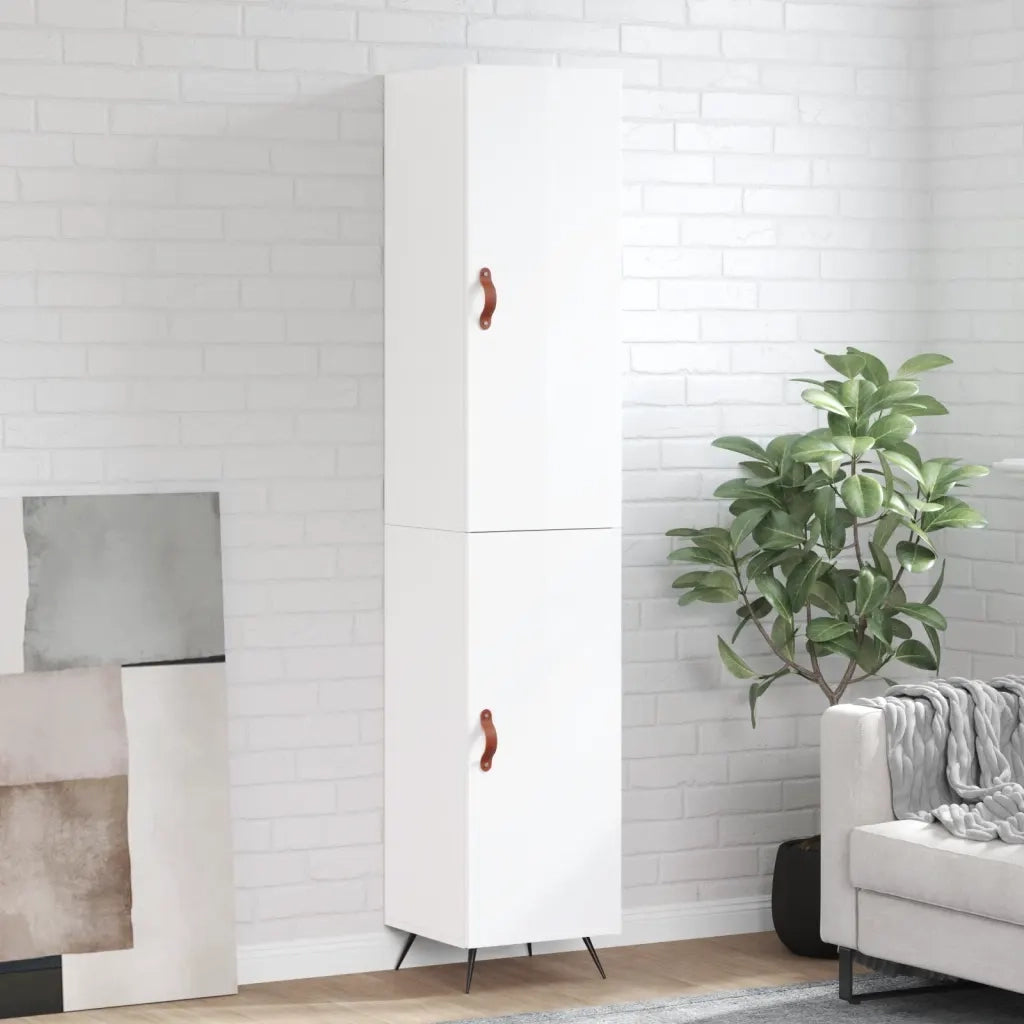 Credenza 34,5x34x180 cm in Legno Multistrato Bianco Lucido 3198763