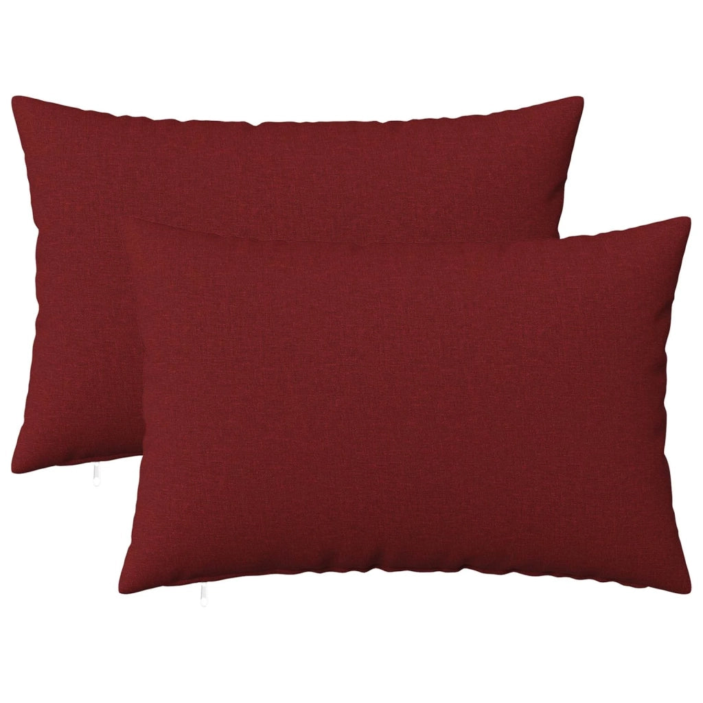 Federa 2 pz HEERLEN Rosso Vino 50 x 80 cm Tessuto 911883