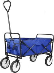 Carrello per spesa - Carrello del negozio - Carrello del negozio piccolo - Carrello per carico - Carrello per carico pieghevole - Carrello per carico - 70KG - 64x50x92 - Blu