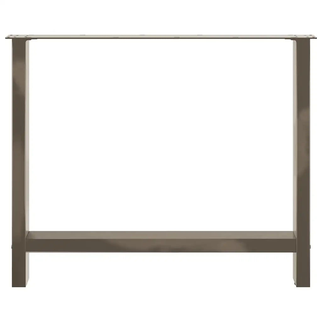 Gambe per tavolo da pranzo in acciaio naturale 2 pz 90x(72-73) cm Acciaio 4013319