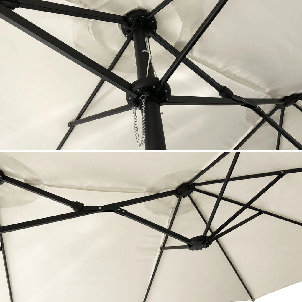Ombrello doppio 2,7x4,6m LINAI beige