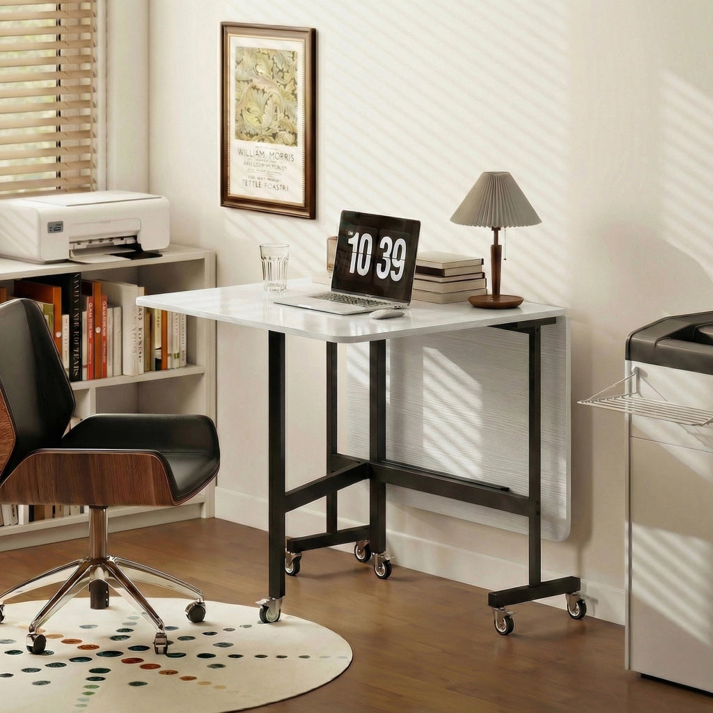 Tavolo Pieghevole Allungabile per 4-6 Persone ¨C Zephmum ¨C Bianco Legno 120x80x73 cm