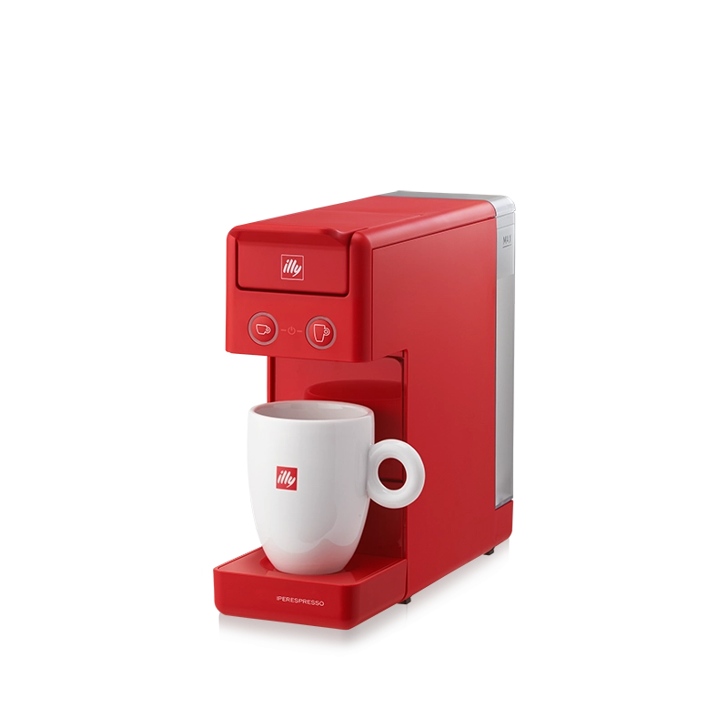 Illy caffè, macchina da caffè a capsule iperespresso y3.3 rossa 60559