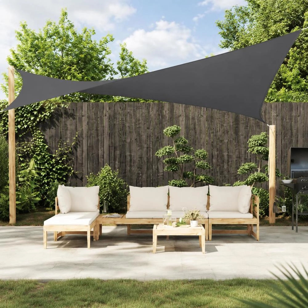 Rectangular Sunshade Sail Made Of Oxford Fabric, 4x5 M, Anthracite