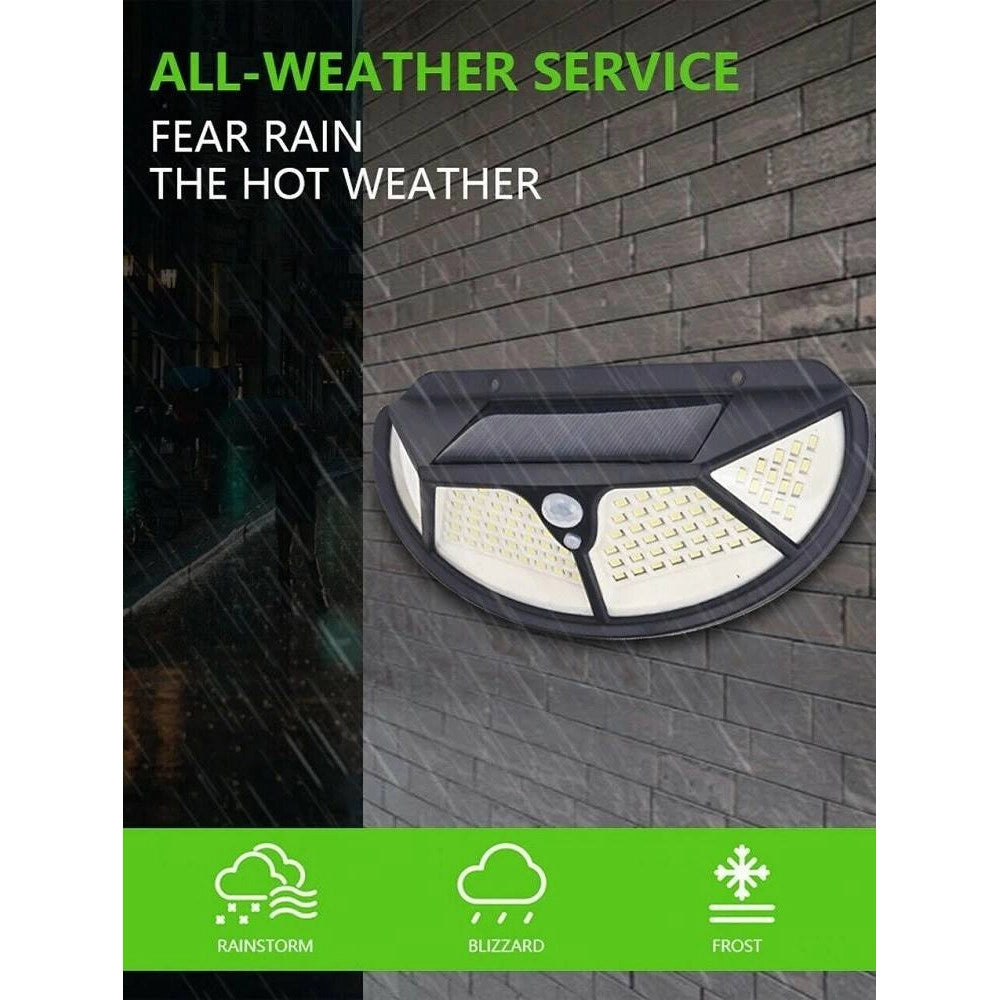 Trade Shop - Faretto Led 2pz Da Esterno Con Pannello Solare Sensore Di Movimento Crepuscolare -