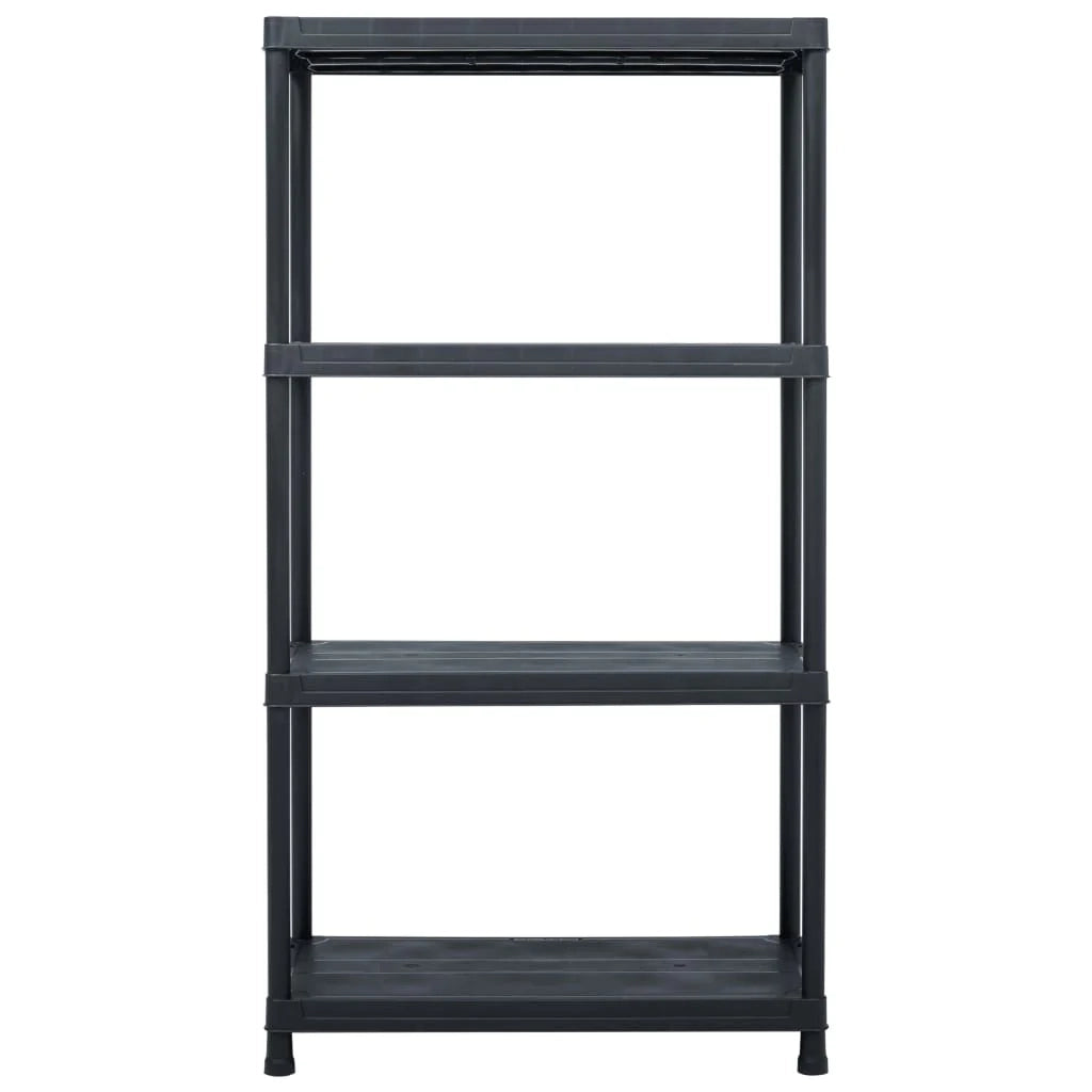 Ripiano portaoggetti 100 kg 60 x 30 x 138 cm plastica nera 02_0000634