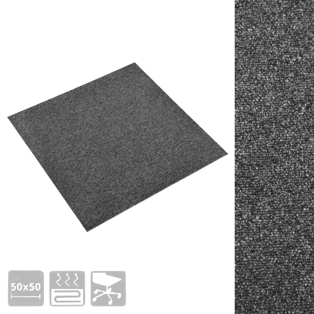 Tappeto 20 pcs Antracite 50 x 50 cm 100% Polipropilene 42046746