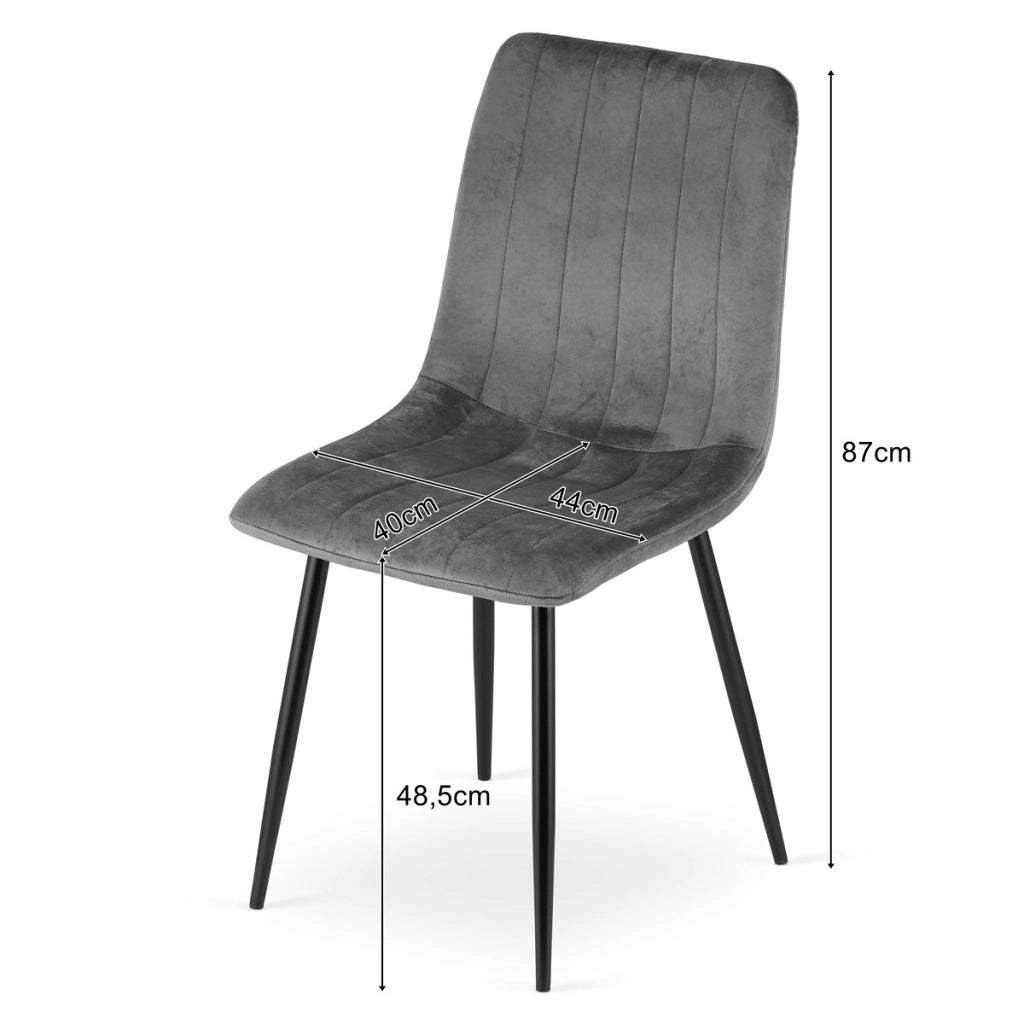 Sedia Lava in velluto rosa con gambe in metallo nero