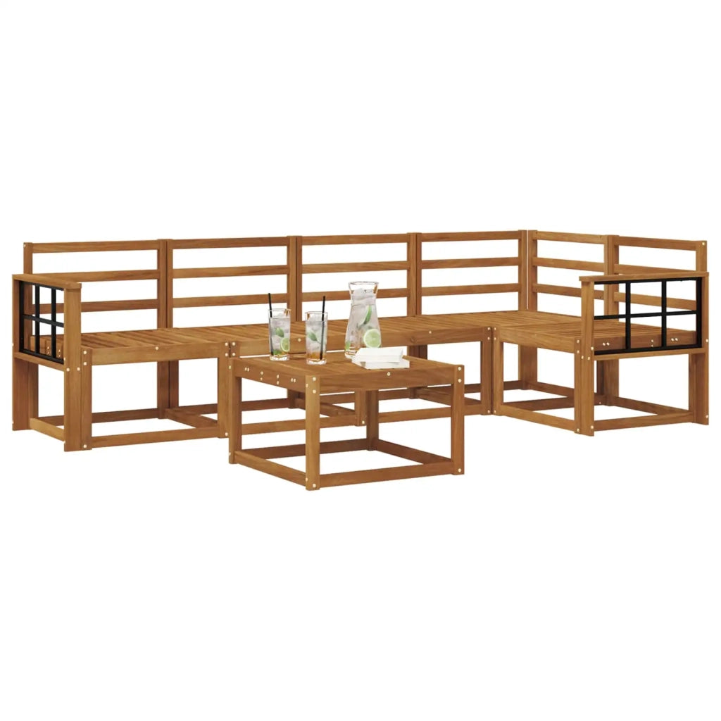 Set di divani da esterno 6 pcs Naturale