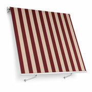 Tenda Da Sole Con Manovella E Struttura In Alluminio Tessuto In Poliestere 280G Protezione Solare Privacy Per Spazi Esterni Balcone Terrazza E Veranda 295x250x50 Cm Rosso E Beige