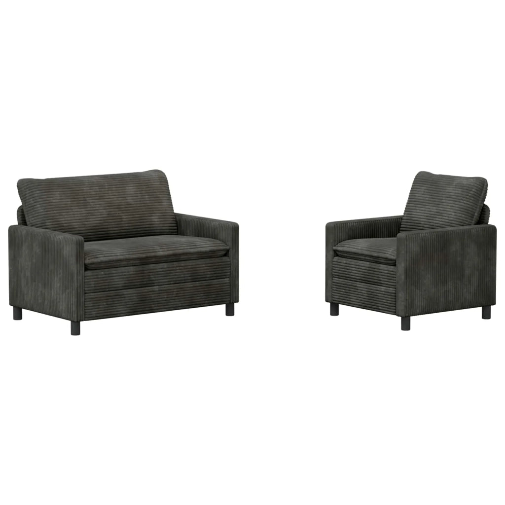 Set di divani 2 pcs Antracite Poliestere 3417055