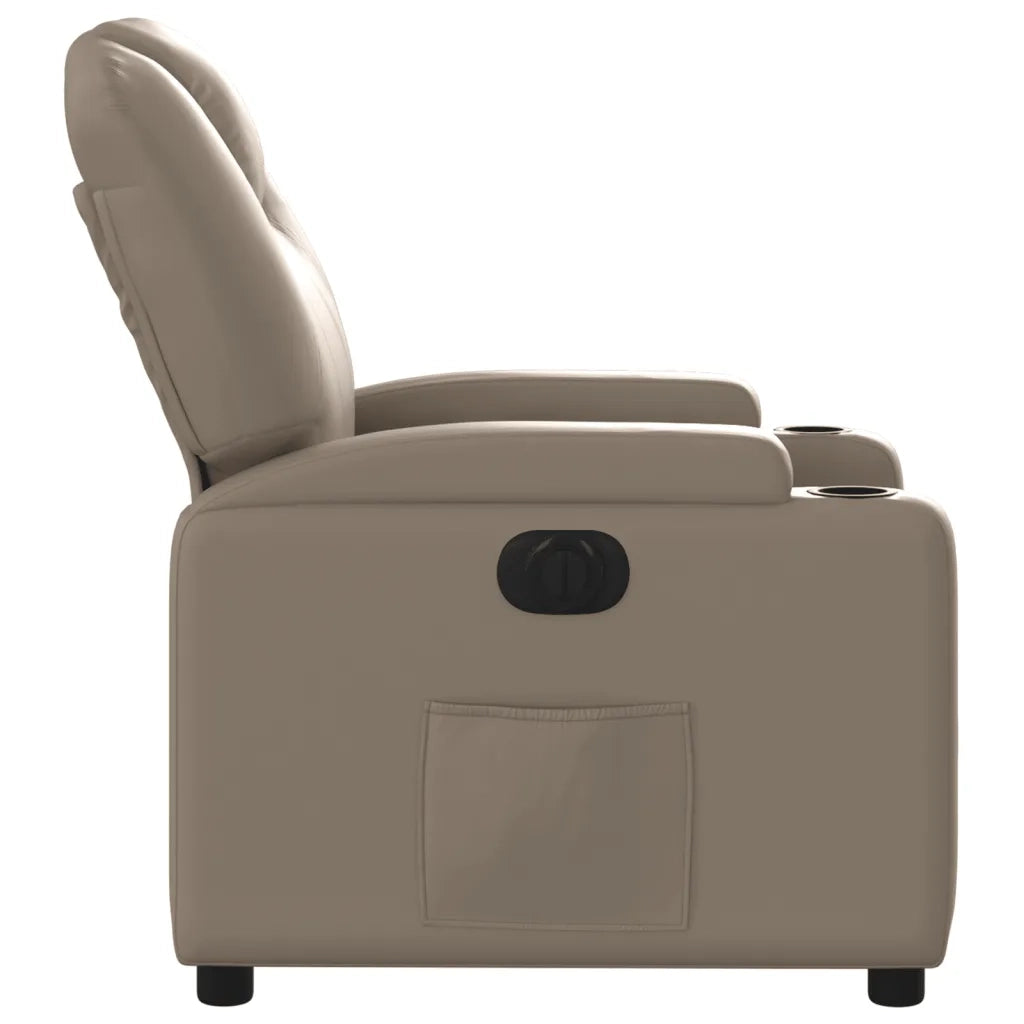 Divano Sedia-Poltrona Reclinabile Elettrica Cappuccino in Similpelle 577594