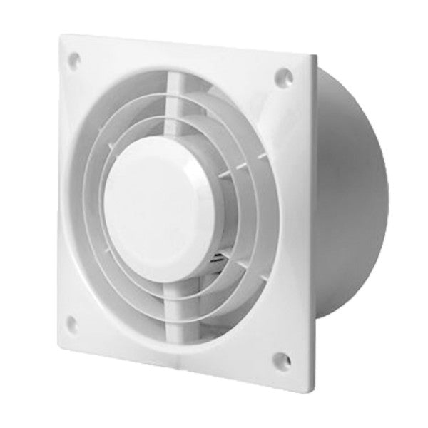 ASPIRATORE QUADRO ELETTRICO IN ABS BIANCO - DIM. 120X120 MM -  EE ¸100 MM - PORTATA 75 M  ³/H - 15 W  - VEC