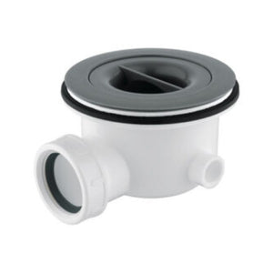 PILETTA SCARICO SIFONATA ISPEZIONABILE E ESTRAIBILE RIBASSATA IN POLIPROPILENE SENZA TAPPO ALTEZZA 7 - ø90 MM RIBASSATA ED ESTRAIBILE - ALTEZZA 70,5 MM  - CGS