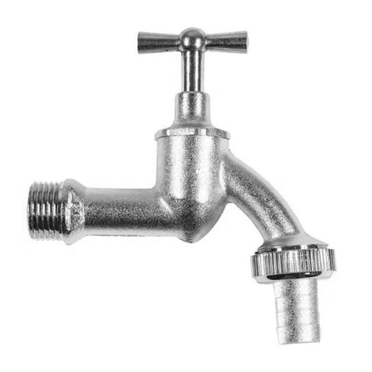 RUBINETTO PORTAGOMMA IN OTTONE NICHELATO - 1/2