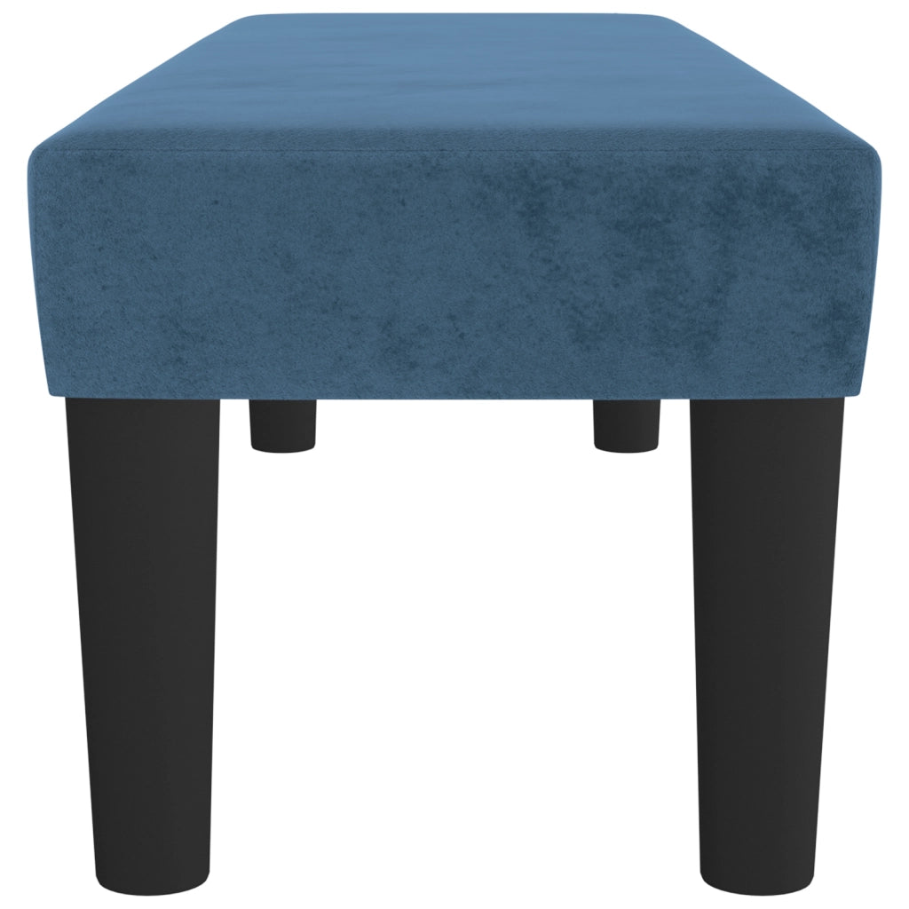 Panca Blu Scuro 100x30x30 cm in Velluto