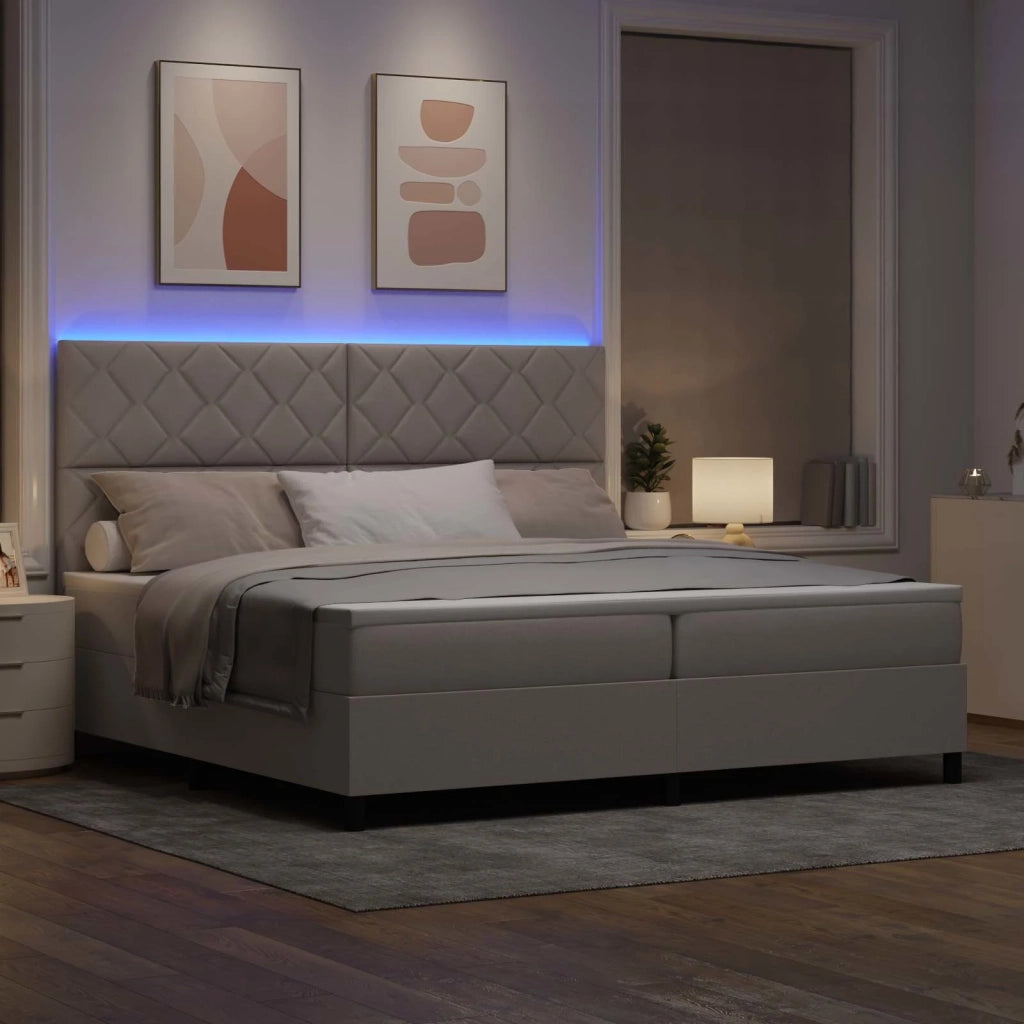 Letto a molle con materasso con led Talpa 200 x 200 cm Tessuto 3342974