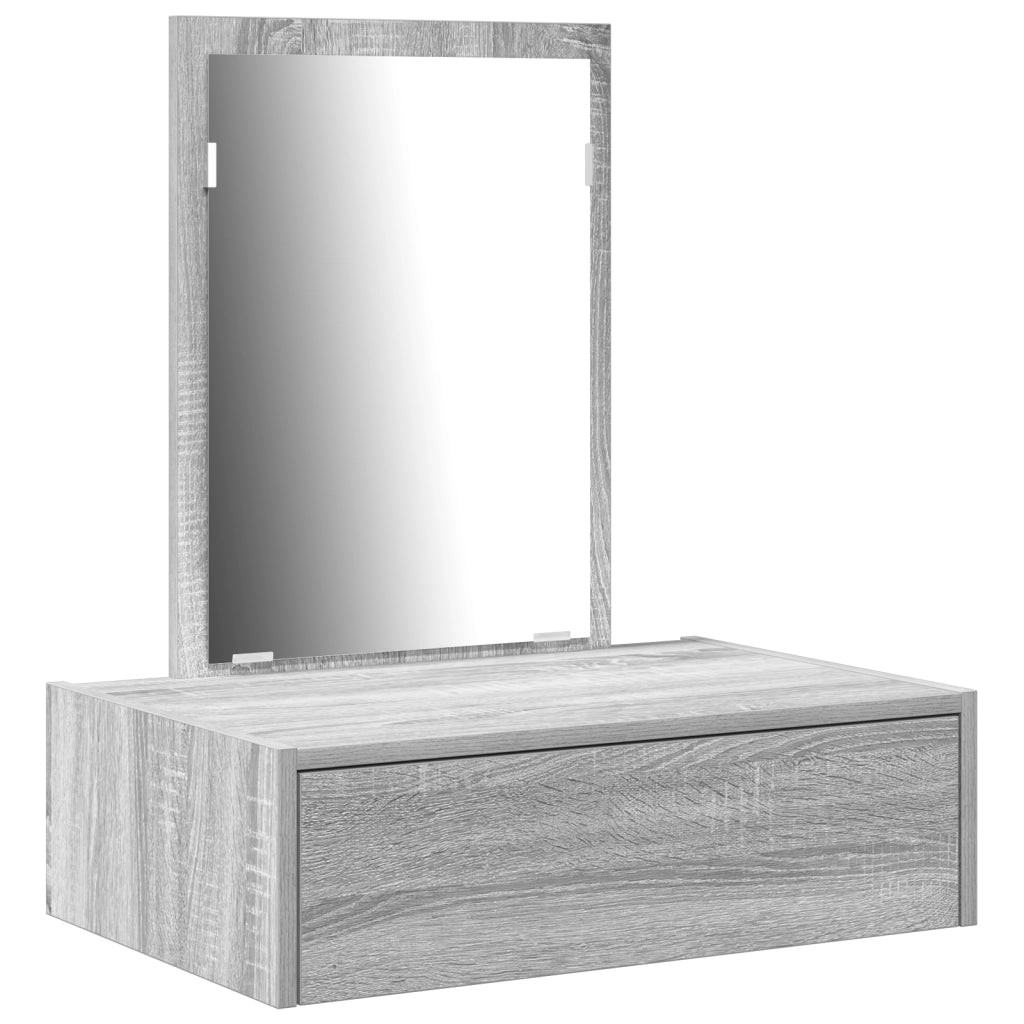 Tavolo da toeletta a muro in Grigio Sonoma, 60x40x70 cm